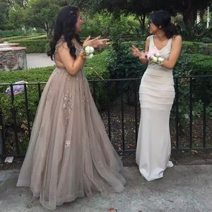 Off white , sparkly prom dress